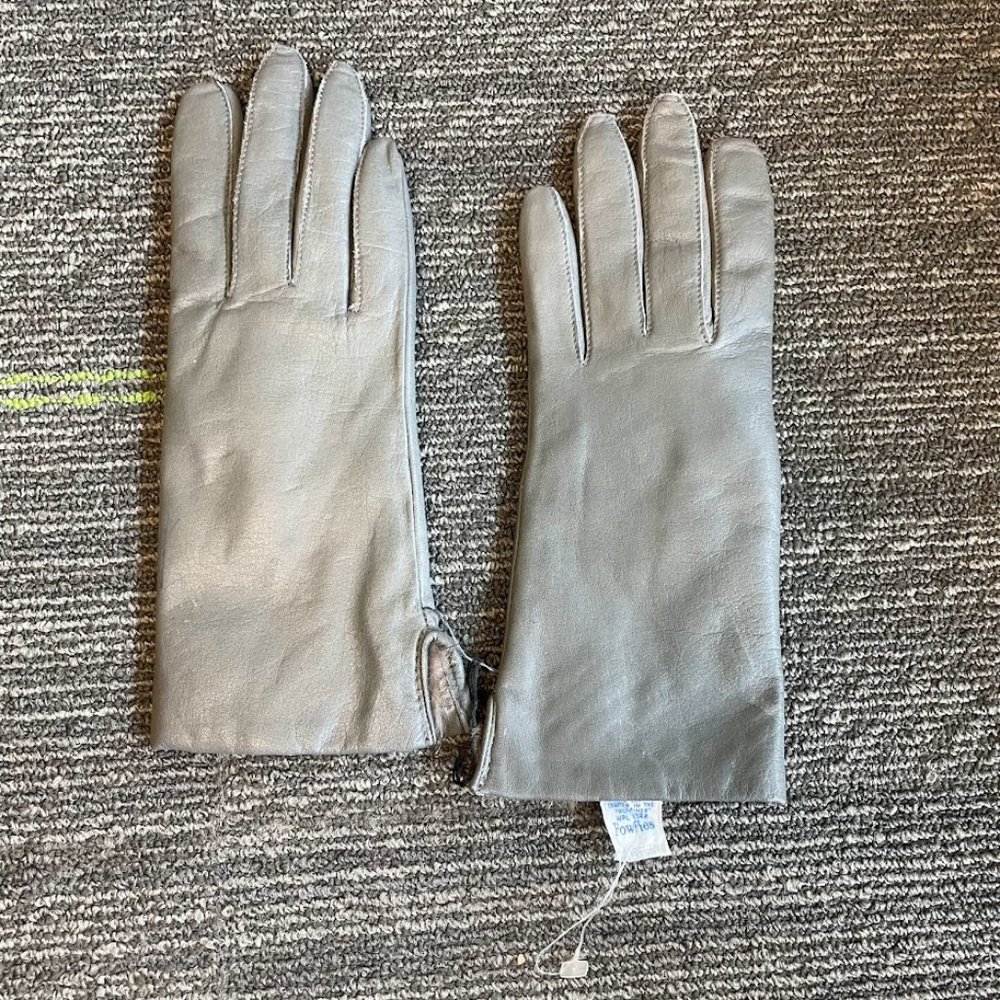 Vintage Fur Lined Leather Gloves